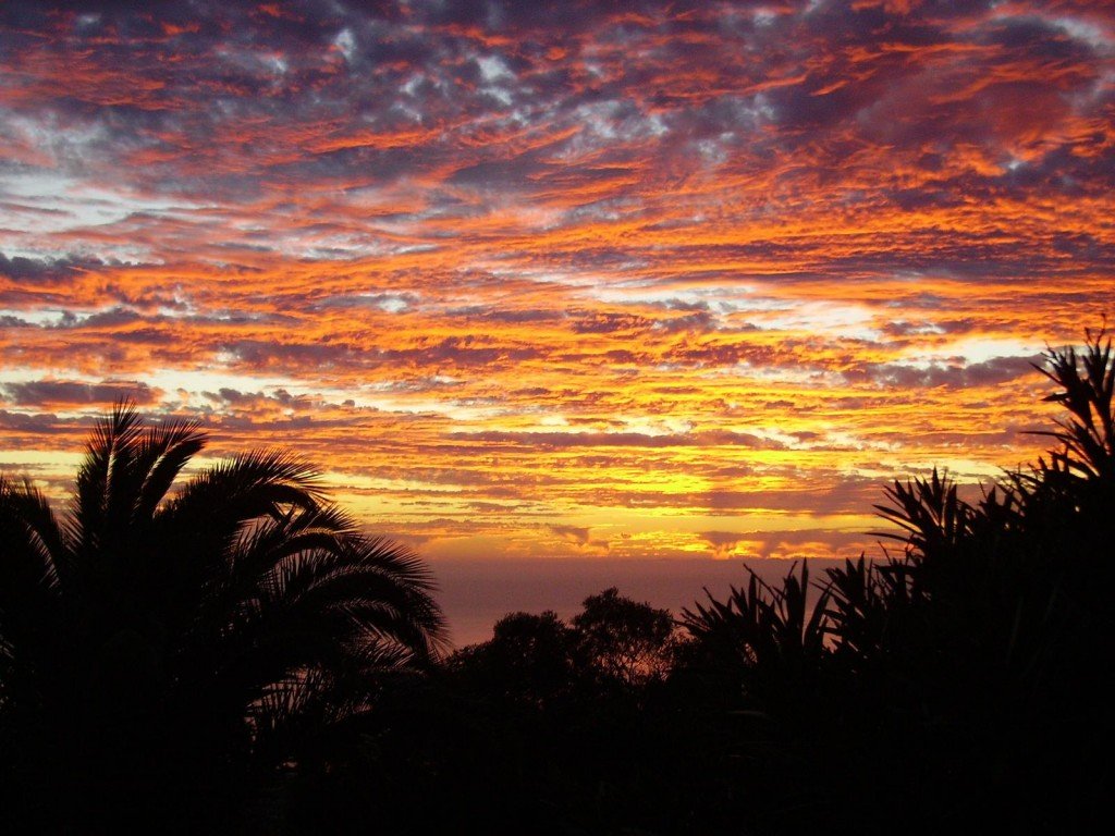 Sonnenuntergang auf La Palma,Wandern in La Palma