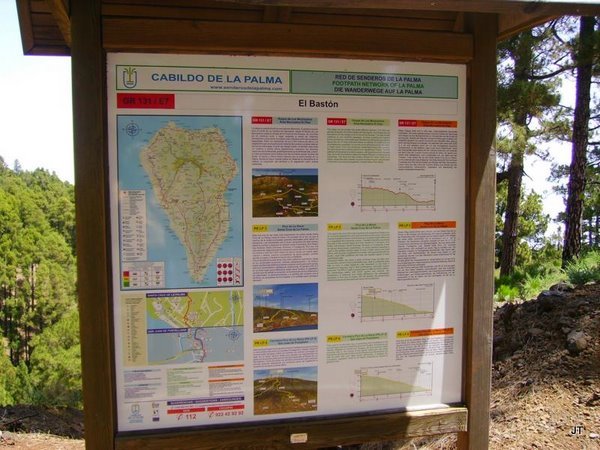 Schautafeln am Start verschiedener Wandertouren, La Palma