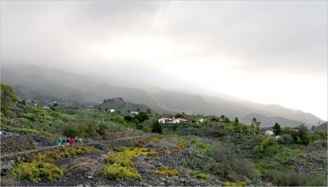 La Palma Todoque Wanderung. Auf dem Wanderweg GR 130