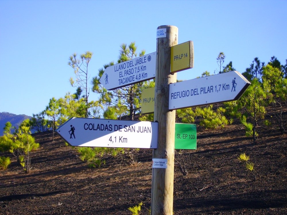 La-Palma-Wanderwege-Hier-beginnt-der-Wanderweg-SL-103-auf-der-Hochebene-Llanos-de-Jable