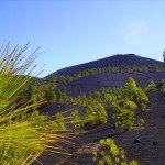 Blick zum Vulkan San Martin ,La Palma, Wandern