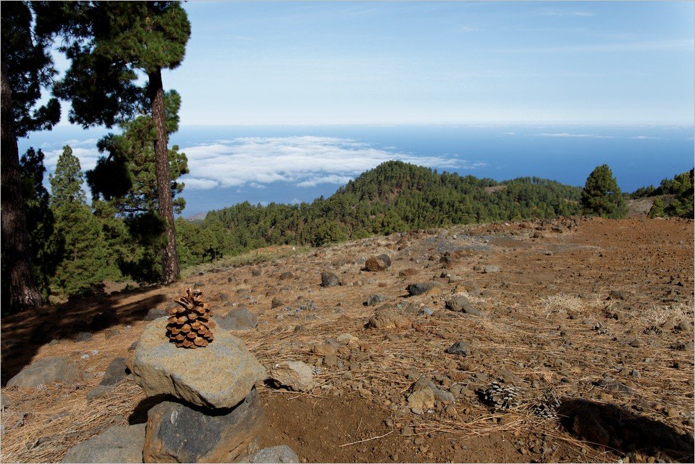 La Palma Wandern-Ausblick zur Montaña Las Tricias