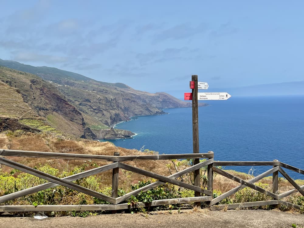 Wanderweg GR 130 Etappe 3 2 La Palma Wanderweg Gr 130 Etappe 3 bei Gallegos an der Steilküste