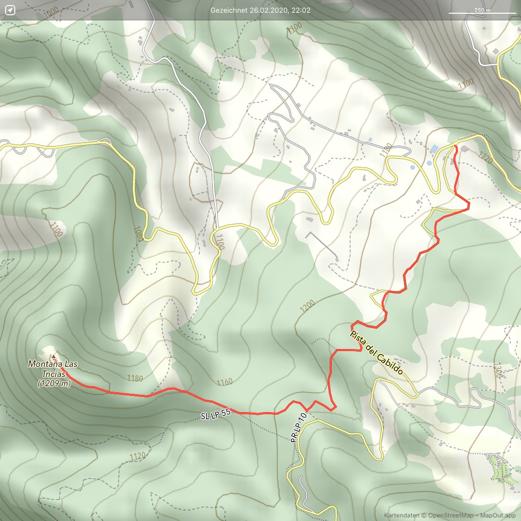 La-Palma-Wandern-Briesta-nach-Tricias Landkart