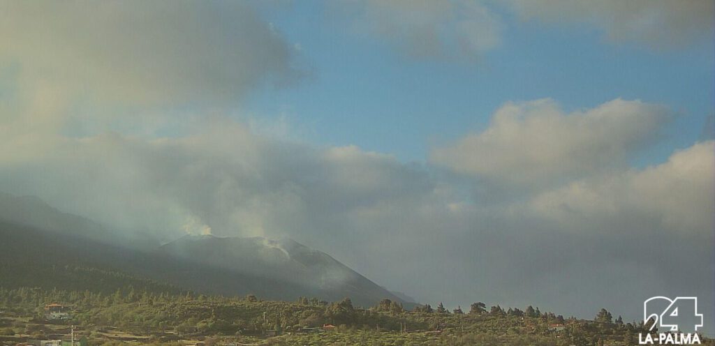 La Palma Webcam Vulkan ansicht von El Paso
