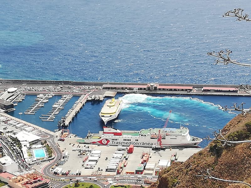 Mirador de la Concepción: Spektakulärer Blick, Santa Cruz Ausblick Richtung Hafen, Santa Cruz de La Palma