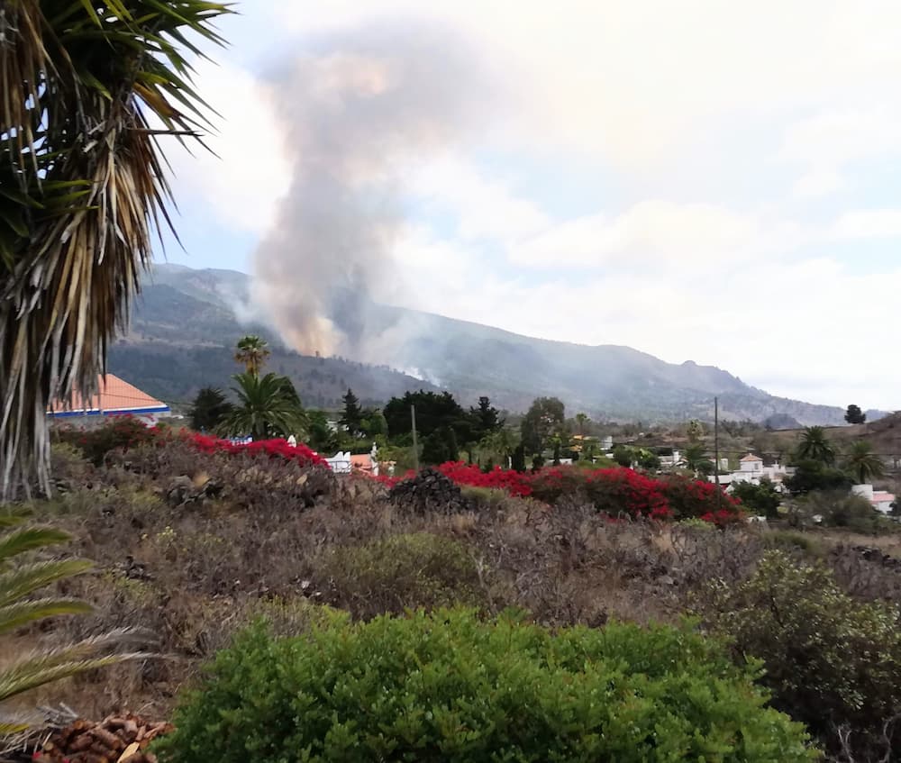 La Palma, die kanarische Insel, Vulkanausbruch am 19. September 2021 um 15:12 Uhr