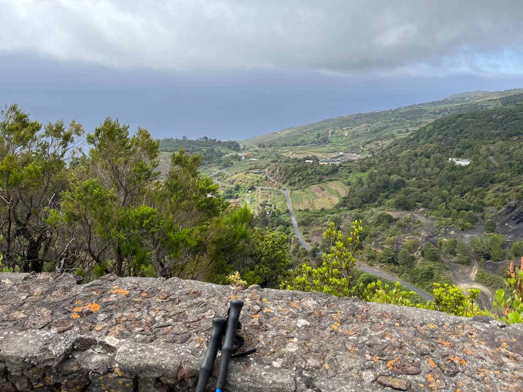 La Palma Wandern Mirador Las Toscas Ausblick nach Süden Auf dem Mirador Las Toscas Ausblick nach Süden