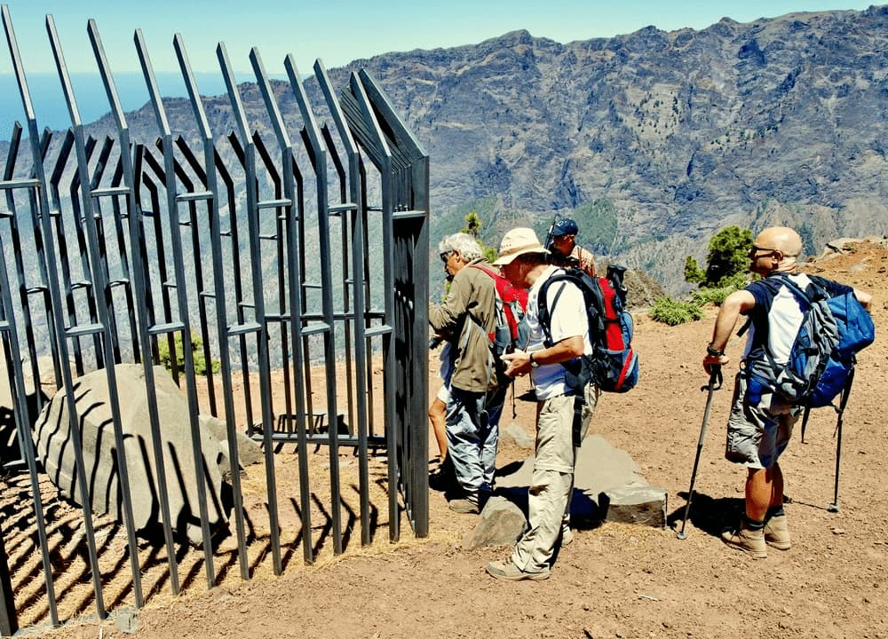 la palma wandern am Rand der Caldera